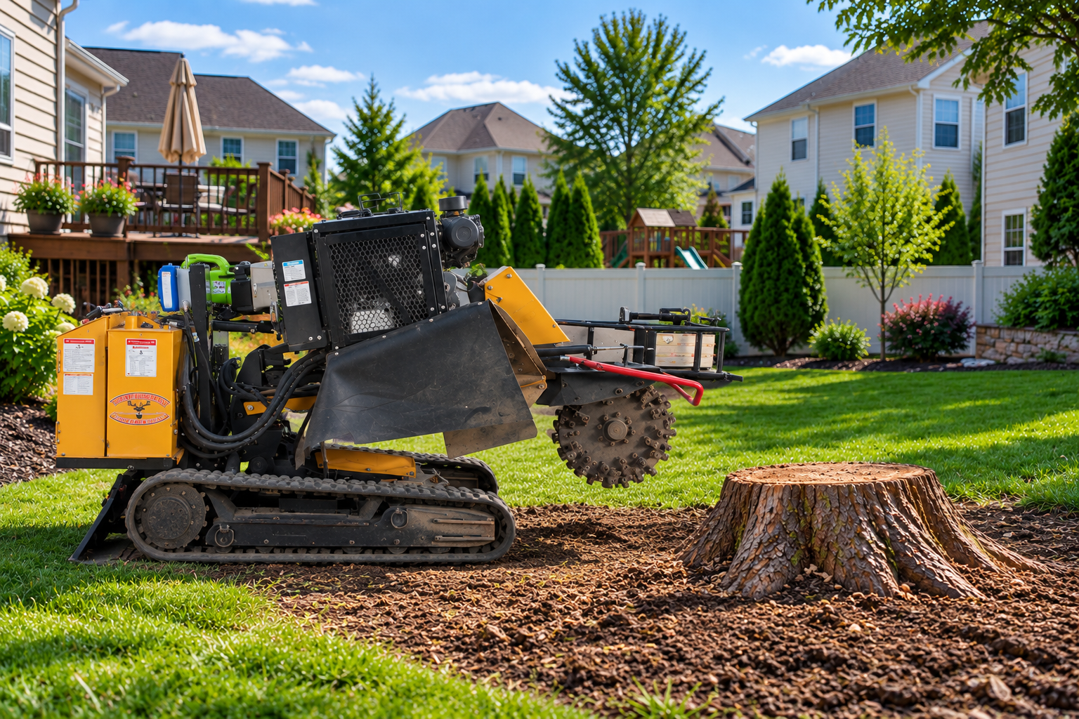 Residential stump grinding service in Pennsylvania